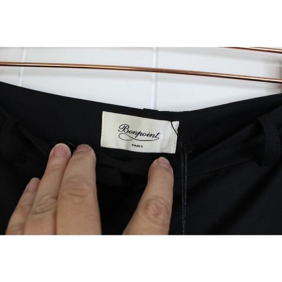 NWT BonPoint Black Tuxedo Trousers with Seam Pockets Size 36 (4/6) - Picture 3 of 10